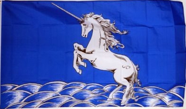 [Scottish unicorn flag]
